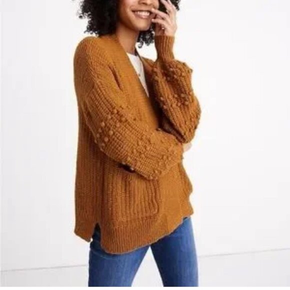 Madewell Textured Bobble Cardigan Sweater - Picture 1 of 5